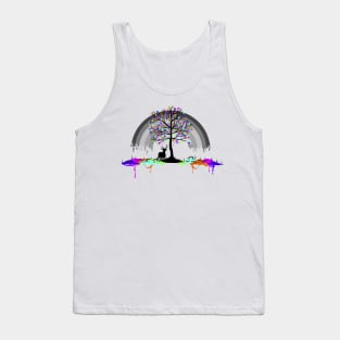 Melting Rainbow Colors Parasite Tank Top